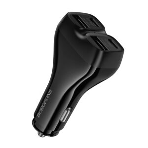Borofone automobilinis įkroviklis BZ35 Leader - 2 x Typ C + 2 x USB - PD 30W juodos spalvos - Image 4