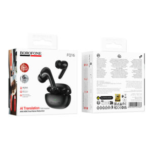 Borofone ausinės Bluetooth TWS FQ16 Star ANC+ENC smart AI juodos spalvos - Image 5
