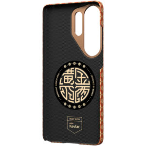 Benks Dėklas Magnetic Armor Air Armor Grid Kevlar Metal Frame 600D (C.K.FL.SA.GD.A050) skirta Samsung Galaxy S26 Ultra FORTUNE oranžinės spalvos - Image 3
