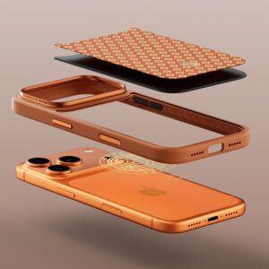 Benks Dėklas Magnetic Armor Pro Armor Grid Kevlar Metal Frame 600D (C.K.FL.AP.GD.F070) skirta Apple iPhone 17 Pro Max oranžinės spalvos - Image 7