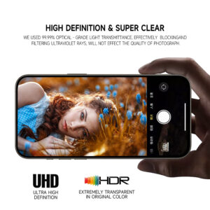 Apsauginis stiklas Tel Protect 3D Lens na aparat skirtas Iphone 17 Pro/17 Pro Max pomarańczowe (objektyvui 3 vnt) - Image 9