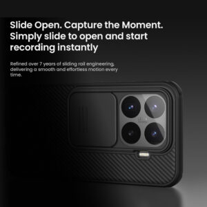 Nillkin CamShield PRO Hard Dėklas Xiaomi 17T skaidrus juodos spalvos - Image 2