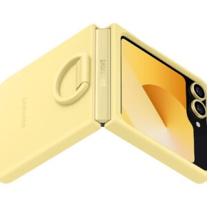 EF-PF741TYE Samsung Silicone Dėklas with Ring for Galaxy Z Flip 6/7 FE Yellow - Image 2