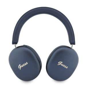 Guess Metallic Finish Gold Script Logo ENC belaidės ausinės mėlynos spalvos - Image 2