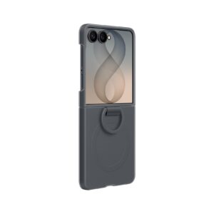 EF-EF776CBE Samsung Silicone Magnetic Cover with Ring for Galaxy Z Flip 8 juodos spalvos - Image 2