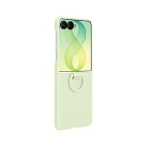 EF-EF776CGE Samsung Silicone Magnetic Cover with Ring for Galaxy Z Flip 8 žalios spalvos - Image 2
