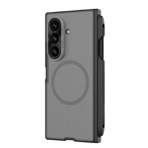 Nillkin Super Frosted FOLD Magnetic Pen Slot Back dėklas skirtas Samsung Galaxy Z Fold 8 Ultra skaidrus juodos spalvos