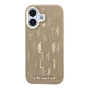 Karl Lagerfeld PU Perforated Monogram MagSafe dėklas skirtas Apple iPhone 17 Beige - Image 2