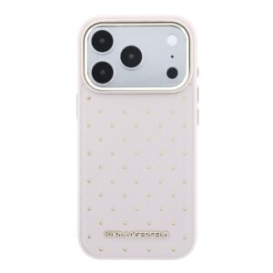 Karl Lagerfeld PU Perforated Gold Dots MagSafe dėklas skirtas Apple iPhone 17 Pro Max rožinės spalvos - Image 2