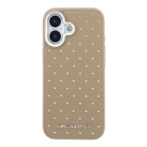 Karl Lagerfeld PU Perforated Gold Dots MagSafe dėklas skirtas Apple iPhone 17 Beige - Image 2