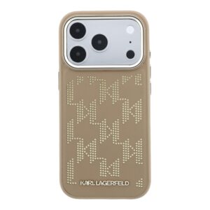 Karl Lagerfeld PU Perforated Monogram MagSafe dėklas skirtas Apple iPhone 17 Pro Beige - Image 2