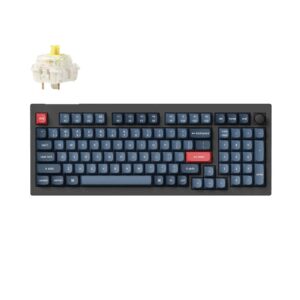 Keychron V5 Max Wireless Belaidė Žaidimų Klaviatūra | Carbon Black, Gateron Jupiter Banana