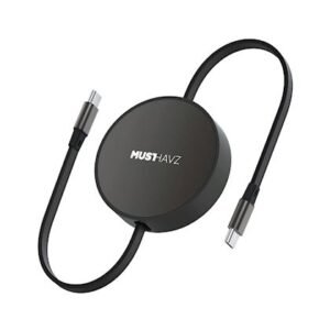 Musthavz Spinkabelis USB-C 1.2 meter, juodos spalvos