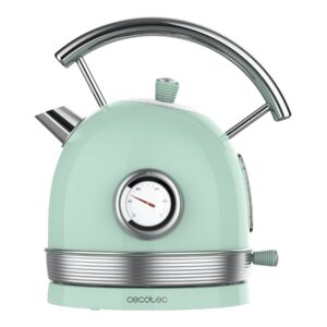 Cecotec Kettle | ThermoSense 420 Vintage | 2200 W | Electric | 1.8 L | Stainless steel | 360° rotational base | Light Green