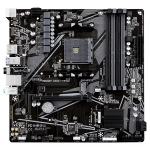 Gigabyte A520M DS3H WIFI6E | Processor family AMD | Processor socket AM4 | DDR4 | Supported hard disk drive interfaces SATA, M.2 | Number of SATA connectors 4