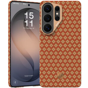 Benks Dėklas Magnetic Armor Air Armor Grid Kevlar Metal Frame 600D (C.K.FL.SA.GD.A050) skirta Samsung Galaxy S26 Ultra FORTUNE oranžinės spalvos