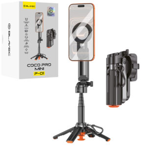 Blavec Selfie Stick Aluminium Coco PRO Mini P-01 Magsafe Auto pop quadripod + pilot + mocowanie 0,48 m.a (SSCPMP01-MQHB048) juodos spalvos