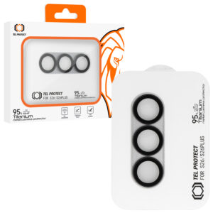 Grūdintas stiklas Tel Protect 95% AR+AF Full Metal Camera Protector į aparat skirtas Samsung Galaxy S26 Ultra balta (island)
