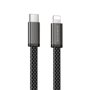 Borofone Kabel BX124 Peace - Typ C į Lighting - PD 30W 1 m. juodos spalvos
