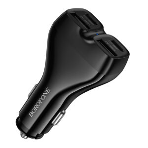 Borofone automobilinis įkroviklis BZ35 Leader - 2 x Typ C + 2 x USB - PD 30W juodos spalvos