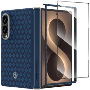 Benks Dėklas Magnetic Armor Grid Air Grand Combo (C.K.FL.SA.BE.S060) skirtas Samsung Galaxy Z Fold 8 mėlynos spalvos