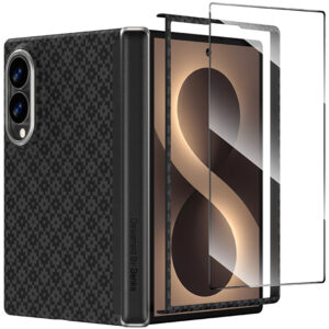Benks Dėklas Magnetic Armor Grid Pro Grand Combo (C.K.FL.SA.BK.CS60) skirtas Samsung Galaxy Z Fold 8 juodos spalvos