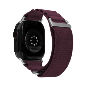 Mobilize Nylon Watch Band - Alpine - Titanium Connector - for Apple 38/40/41mm - Bordeaux - Image 3
