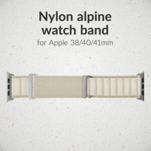 Mobilize Nylon Watch Band - Alpine - Titanium Connector - for Apple 38/40/41mm - Starlight - Image 4