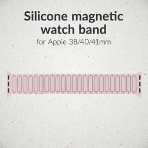 Mobilize Silicon Watch Band - Magnetic - for Apple 38/40/41mm - Pink - Image 4