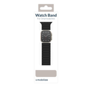 Mobilize Silicon Watch Band - Magnetic - for Apple 42/44/45/49mm - Black