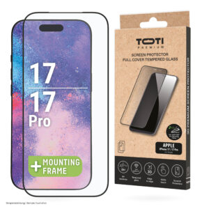 PREMIUM TEMPERED screen protector glass 3D full cover for Apple iPhone 17/16 Pro - Image 4
