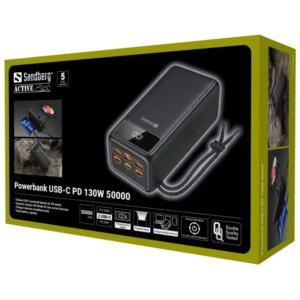 SANDBERG Powerbank USB-C PD 130W 50000 Išorinė Baterija