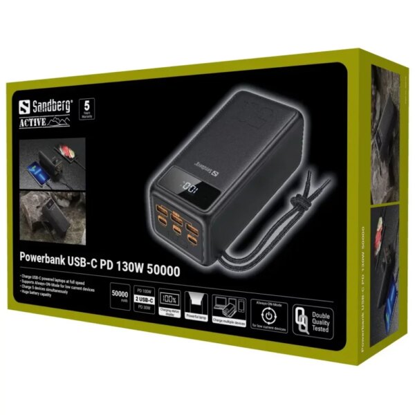 sandberg-powerbank-usb-c-pd-130w-50000-isorine-baterija