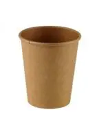 Vienkartiniai puodeliai KRAFT, popieriniai, rudi, 234 ml, D 80mm, 56x90mm, 50 vnt