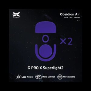 X-Raypad Obsidian Air Mouse Feet | Purple, x2, Logitech G Pro X Superlight 2