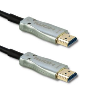 Qoltec 50474 HDMI kabelis 30 m HDMI A tipo (standartinis) Juoda, Sidabras