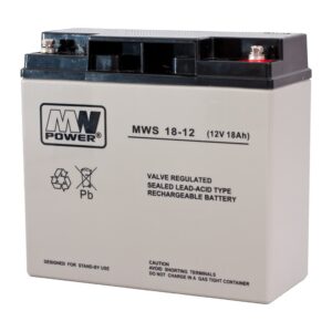 MW Power MWS 18-12 UPS akumuliatorius Rūgštinis akumuliatorius (VRLA) 12 V 18 Ah
