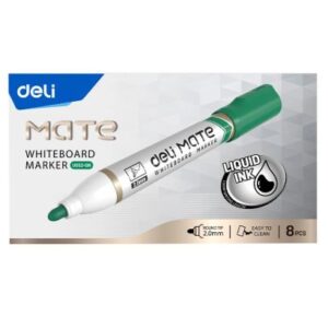 Žymeklis baltai lentai Deli Mate EU052, apvalus galiukas 1,8 mm, žalios spalvos