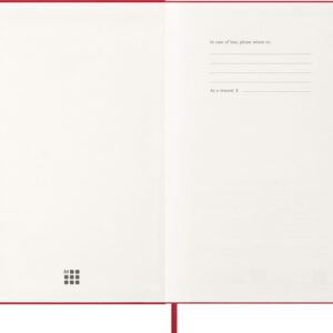 Kalender-märkmik Moleskine 2027 13x21cm, päev, kõvad kaaned, punane - Image 2
