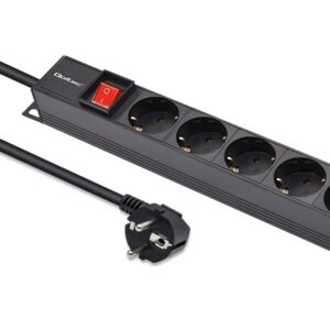 Qoltec Aluminiowa Listwa zasilająca PDU do RACK | 16A | 16 x SCHUKO| Pionowa | 1.8m - Image 2
