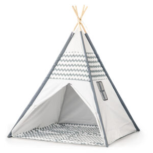 Tipi Wigwam žaidimų palapinė su vientisu pagrindu – vaikiškas namelis ECOTOYS