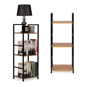 Moderni medinė lentyna, metalinis rėmas LOFT, 3 lentynos
