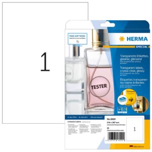 HERMA 8020 etiketė spausdinimui Permatomas Lipni spausdintuvo etiketė - Image 3