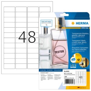 HERMA 8016 etiketė spausdinimui Permatomas Lipni spausdintuvo etiketė - Image 3