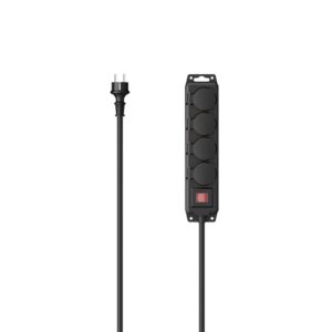 Hama 00223064 elektros tinklo ilgintuvas 4 m 4 AC išvestis(ys / čių) Lauke Juoda - Image 3