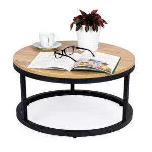Modernus industrinio stiliaus kavos staliukas, 60 cm ModernHome