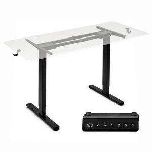 Elektrinis stalo rėmas, aukščio reguliavimas 72-120 cm, stalviršiui iki 160 cm, juodas ModernHome