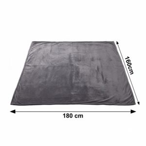 Dvipusė elektrinė antklodė 160x180 cm šildomas kilimėlis su temperatūros reguliavimu ir nuotolinio valdymo pulteliu - Image 10