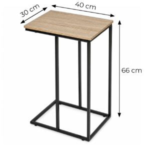 Loft stiliaus staliukas nešiojamam kompiuteriui su metaliniu rėmu ModernHome - Image 10