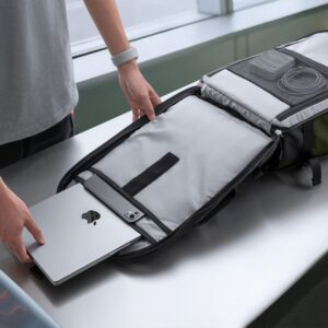 Tech-Protect DEFENDER S70 RYANAIR & WIZZAIR KELIONINĖ KUPRINĖ NEŠIOJAMAM KOMPIUTERIUI, 24L 40x30x20, KARINĖ ŽALIA - Image 9